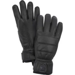 Hestra Alpine Leather Primaloft Handschuhe Schwarz