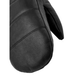 Hestra Alpine Leather Primaloft, Ski Mitten, Black