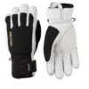 Hestra Army Leather Gore-tex Ski Gloves, Black/white