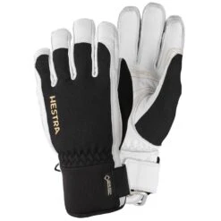 Hestra Army Leather Gore-tex Ski Gloves, Black/white -Hestra-Shop hestra army leather gore tex ski gloves blackwhite 239298 12081