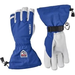 Hestra Army Leather Heli Ski, Ski Gloves, Royal Blue