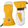 Hestra Army Leather Heli Ski, Ski Mitt, Mustard