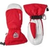 Hestra Army Leather Heli Ski, Ski Mitt, Red