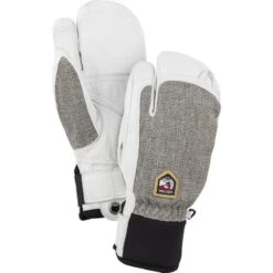 Hestra Army Leather Patrol 3-finger Ski Gloves, Grey