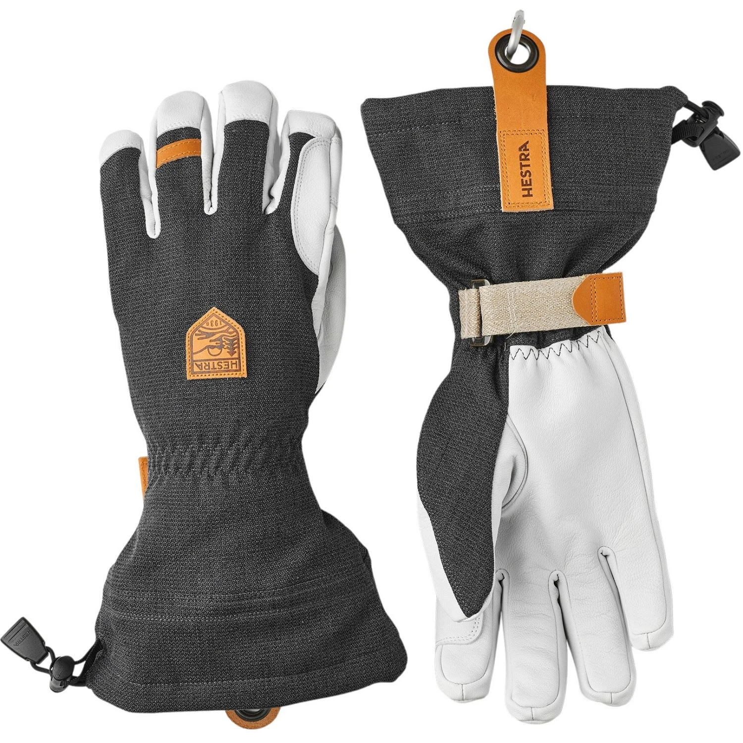 Hestra Army Leather Patrol Gauntlet, Ski Gloves, Charcoal 1 Hestra Army Leather Patrol Gauntlet, Ski Gloves, Charcoal