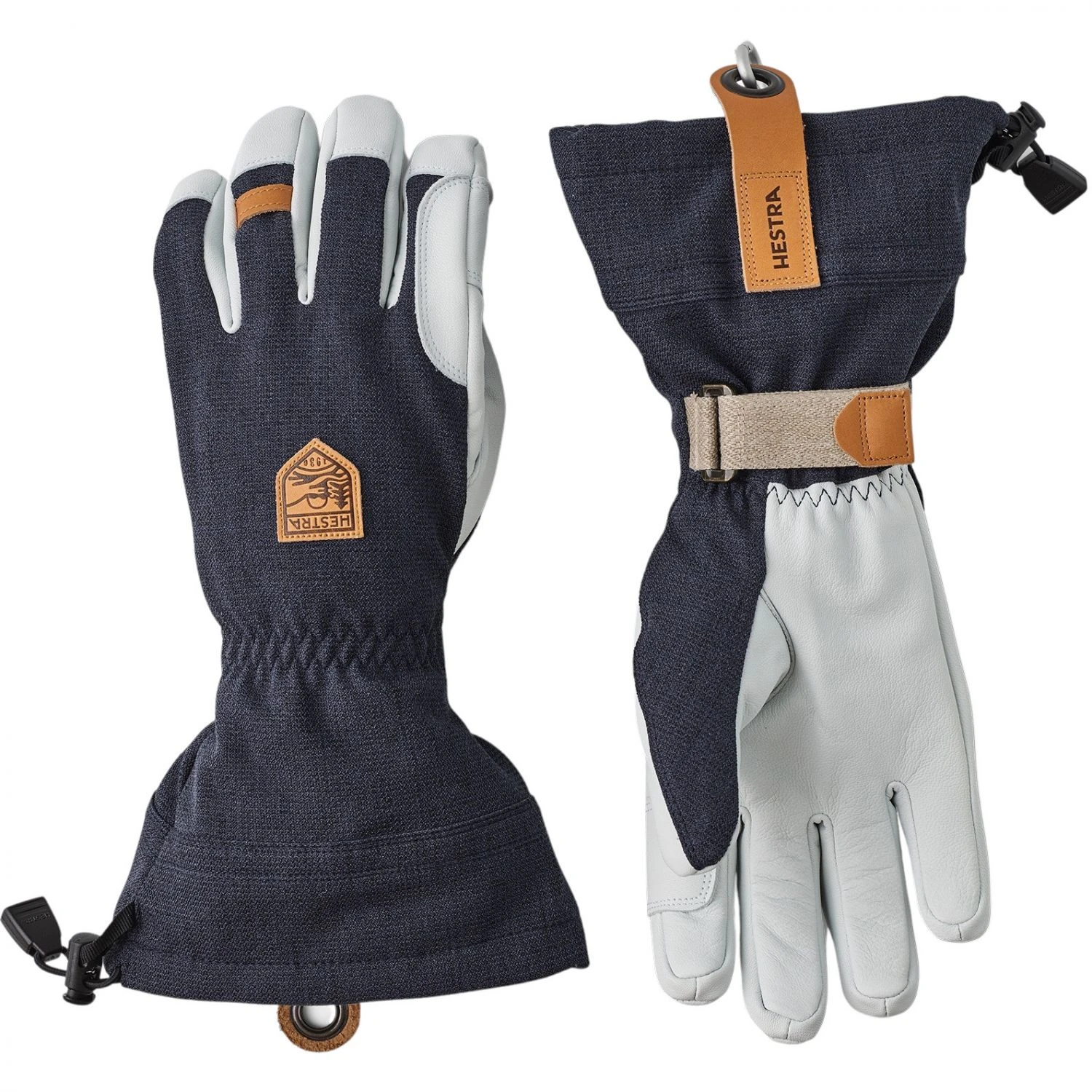 Hestra Army Leather Patrol Gauntlet, Ski Gloves, Navy 1 Hestra Army Leather Patrol Gauntlet, Ski Gloves, Navy