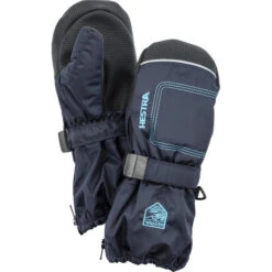 Hestra Baby Zip Long Fäustlinge Kinder Blau/schwarz