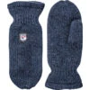 Hestra Basic Wool Fäustlinge Blau