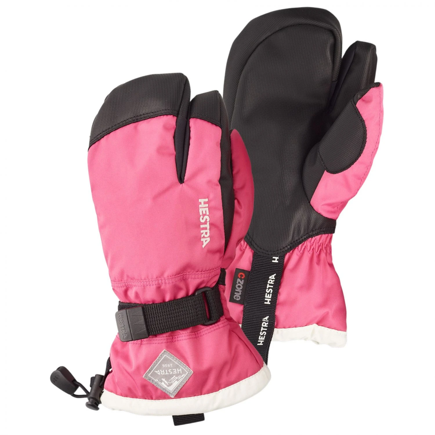 Hestra Gauntlet 3-finger Ski Gloves, Junior, Fuchsia 2 Hestra Gauntlet 3-finger Ski Gloves, Junior, Fuchsia – Bild 2