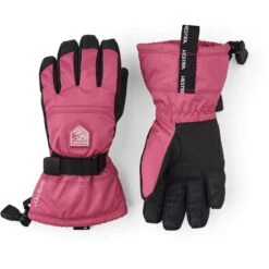Hestra Gore-Tex Gauntlet Ski Gloves, Junior, Fuchsia