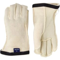 Hestra Heli Ski Wool Liner, Gloves, Offwhite