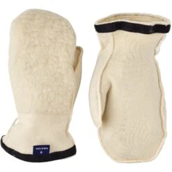 Hestra Heli Ski Wool Liner, Mitt, Offwhite