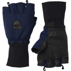 Hestra Infinium 5-Finger Kurzfinger-Handschuhe Schwarz/blau