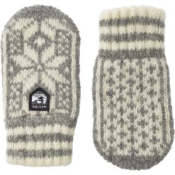 Hestra Nordic Fäustlinge Kinder Grau/weiß