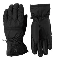 Hestra Primaloft Leather Ski Gloves, Women, Black